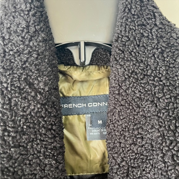 French Connection faux shearling trim zip up puffer jacket - Picture 4 of 8